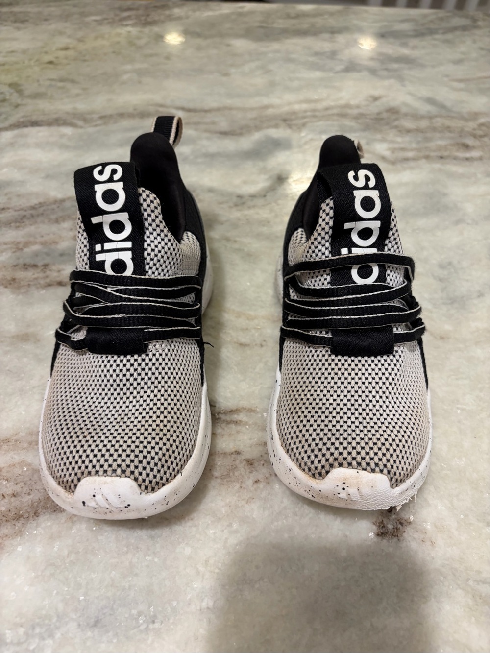 Toddler boy adidas Black and White Slip-On Knit Sneakers size 11